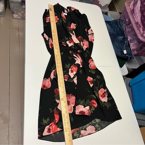 Aritzia Wilfred Sabine Faux Wrap Dress Black Floral Small J2 - Picture 5 of 8